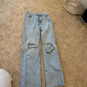 Zara Distressed Light Blue Women's Jeans
